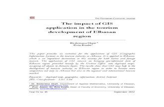 The impact of GIS application in the tourism development of Elbasan region