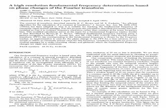A high  resolution  fundamental  frequency  determination  based   on phase  changes  of the  Fourier  transform