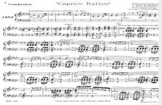 Caprice Italien concert band Condensed Score - Tschaikowsky - Arr Laurendeau - public domain