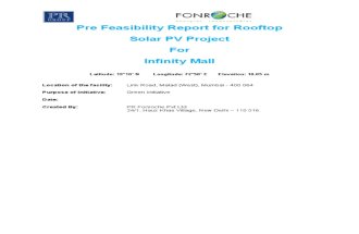 PRF - IPV - SS - Pre Feasibility Report - Infinity Mall - Ver 1 3