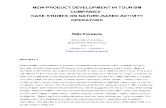 New Development Products in Tourism