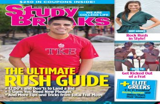 Study Breaks Magazine- August 2013, SA
