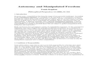 Autonomy and Manipulated Freedom