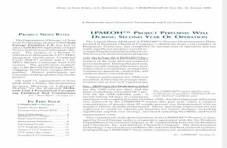 LPMEOH™ PROJECT PERFORMS WELL DURING SECOND YEAR OF OPERATION
