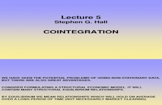 Lecture 5 Cointegration