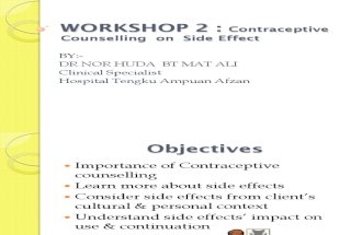 WORKSHOP 2- Contraception Counselling