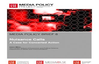 LSE MPP Policy Brief 8 Nuisance Calls: A Case for Concerted Action