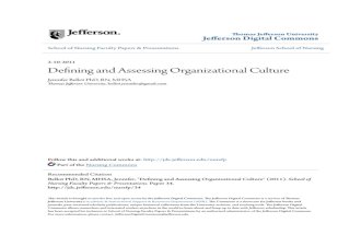 Defining and Assessing Organizational Culture - Jennifer Bellot PhD 2011