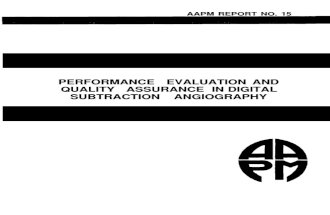 Aapm Report No. 1 5performance Evaluation And