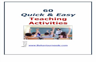 60 Quick and Easy Teaching Activities