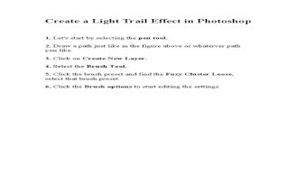 Light Trail Effect in Photoshop