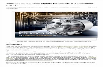 Selection of Induction Motors