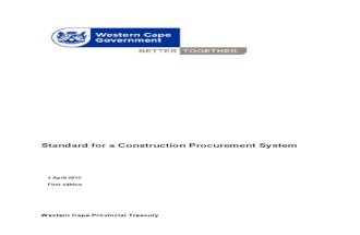Wc Standard for a Construction Procurement System - Final Release - 29 Mar 12