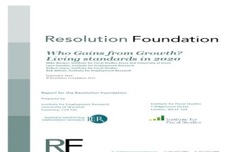 Who Gains From Growth - Living Standards in 2020 [Resolution Foundation]