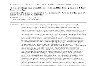 1998 Theorising Inequalities in Health- The Place of Lay Knowledge