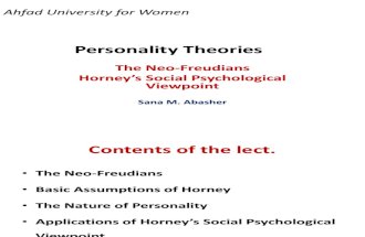 The Neo-Freudians theory of personality Horney.ppt