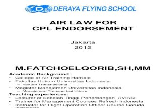 Air Law for Cpl Endorsement Prog 16 Hrs