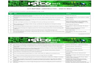 List of Accepted Abstract - IsICO 2013