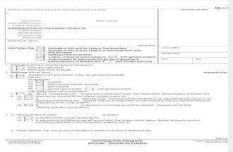Misc Calif Probate Forms