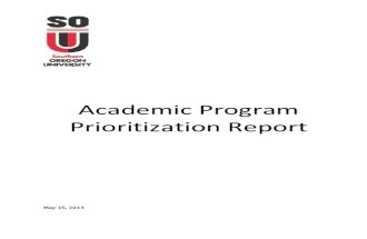 SOU's Academic Program Prioritization Report