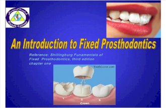 1.Introduction to Fixed Prosthodontics