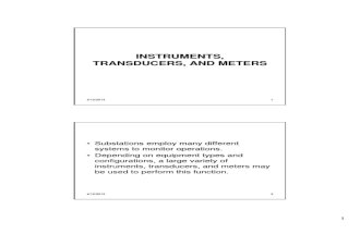 Instruments, Transducers, And Meters