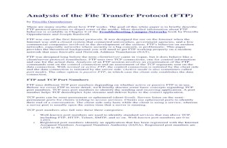 Analysis of the File Transfer Protocol