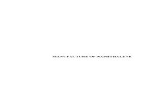 Manufacture of NaphthalenMANUFACTURE OF NAPHTHALENE