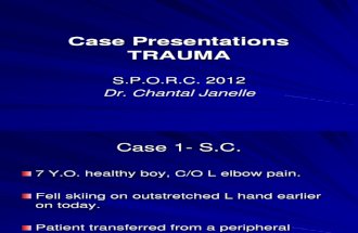 Case Presentations Trauma C.janelle SPORC2012