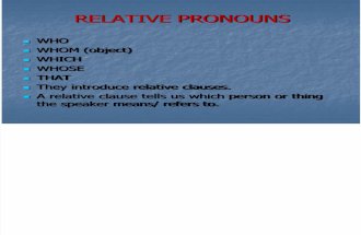 Relatives Pronouns Ppt