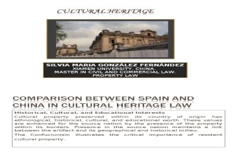 China Property law. Comparison between China and Spain cultural heritage.