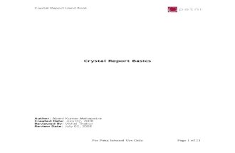 Crystal Report Basic