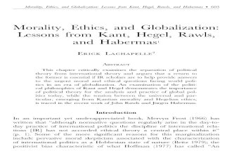 Morality, Ethics and Globalization. Lessons From Kant, Hegel, Rawsl and Habermas
