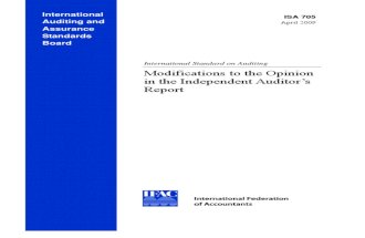 ISA 705 Standalone 2009 Handbook