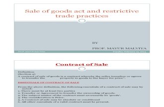 2.Sale of Goods Act and Restrictive Trade Practices