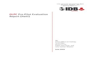 OLPC Haiti Pre Pilot Evaluation - 2009