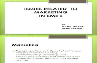 Issues Related to Marketing