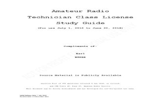 Amateur Radio Technician Study Guide 2010