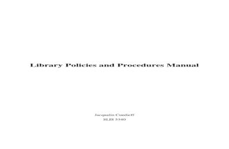 Library Policies and Procedures Manual