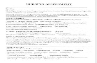 Nursing Assessment Checklist