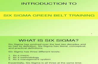 6 Sigma Green Belt Introduction English