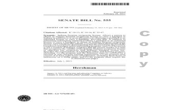 Indiana Senate Bill SB555