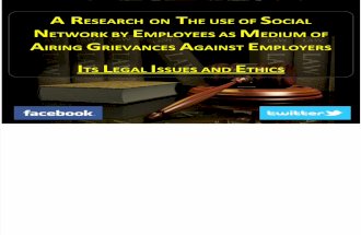 A Research on the Use of Social Network by Employees