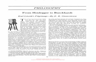 Heidegger to Burchhardt