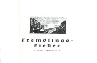 Belozwetoff  Fremdlings Lieder.