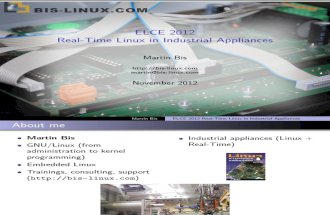 ELCE 2012 Real-Time Linux in Industrial Appliances