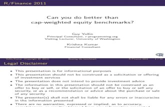 Can you do better than  cap-weighted equity benchmarks?