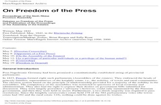 On Freedom of the Press