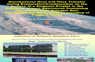 Simultaneous Heat and Mass Transfer Presentation