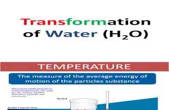 Transformations of water